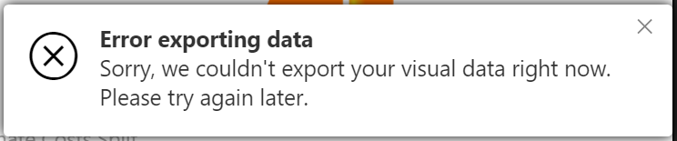 Export data from a Table in an embedded report thr... - Microsoft ...