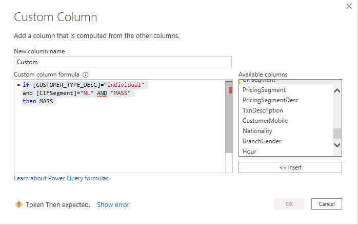 Solved: CUSTOM COLUMN - Microsoft Fabric Community
