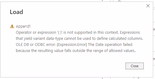 How to create a date column in query editor from y... - Microsoft ...