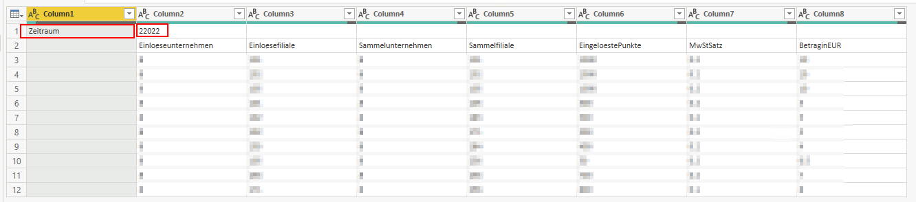 Solved: How to move only in row to be a column - Microsoft Fabric Community