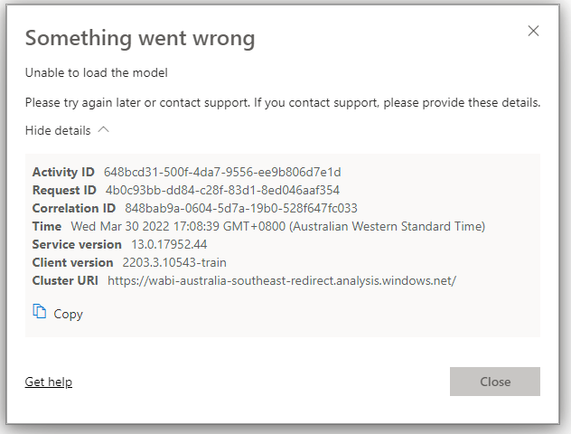 Solved: Unable to load model - some users only - Microsoft Fabric Community