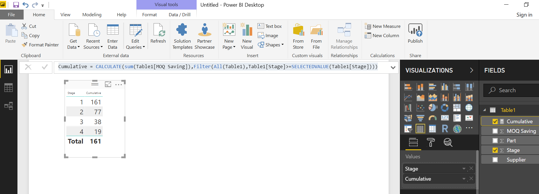 Solved: Cumulative Total applying to different visuals - Microsoft ...