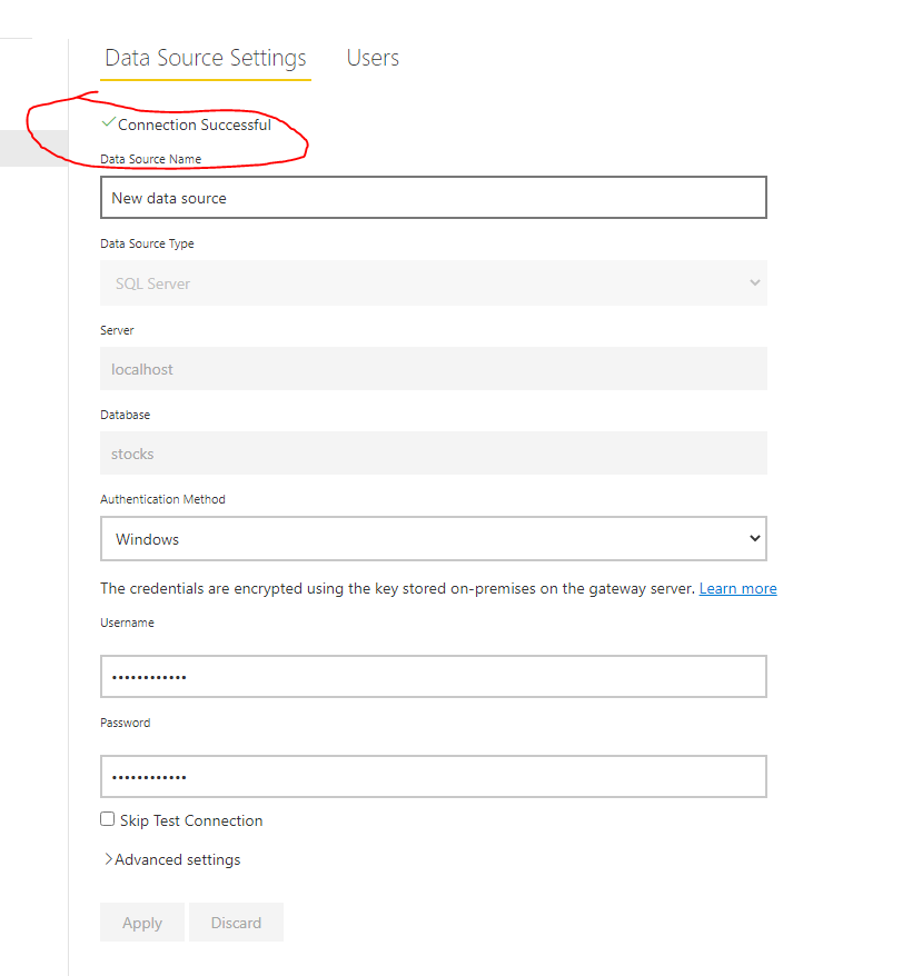 There is no gateway to access the data source...bu... - Microsoft ...