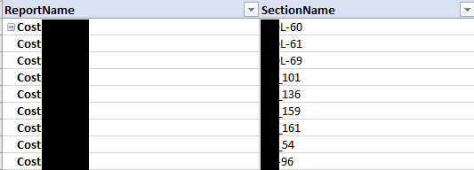 Solved: No relationship between ReportName and SectionName ...