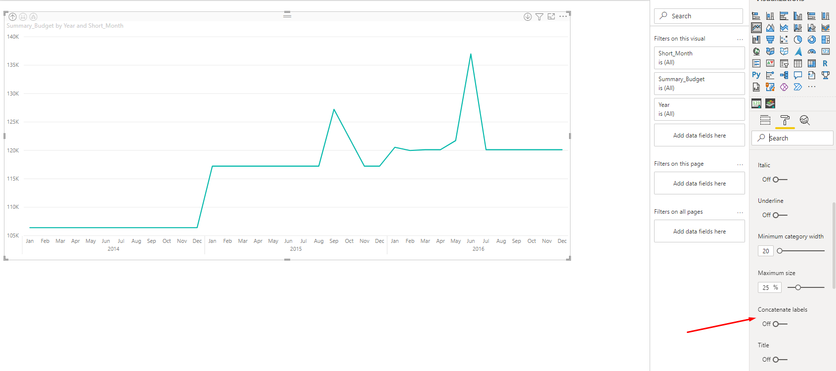 Drill down levels in line chart visual - Microsoft Fabric Community