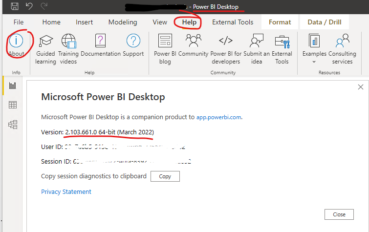 Power BI Desktop Version