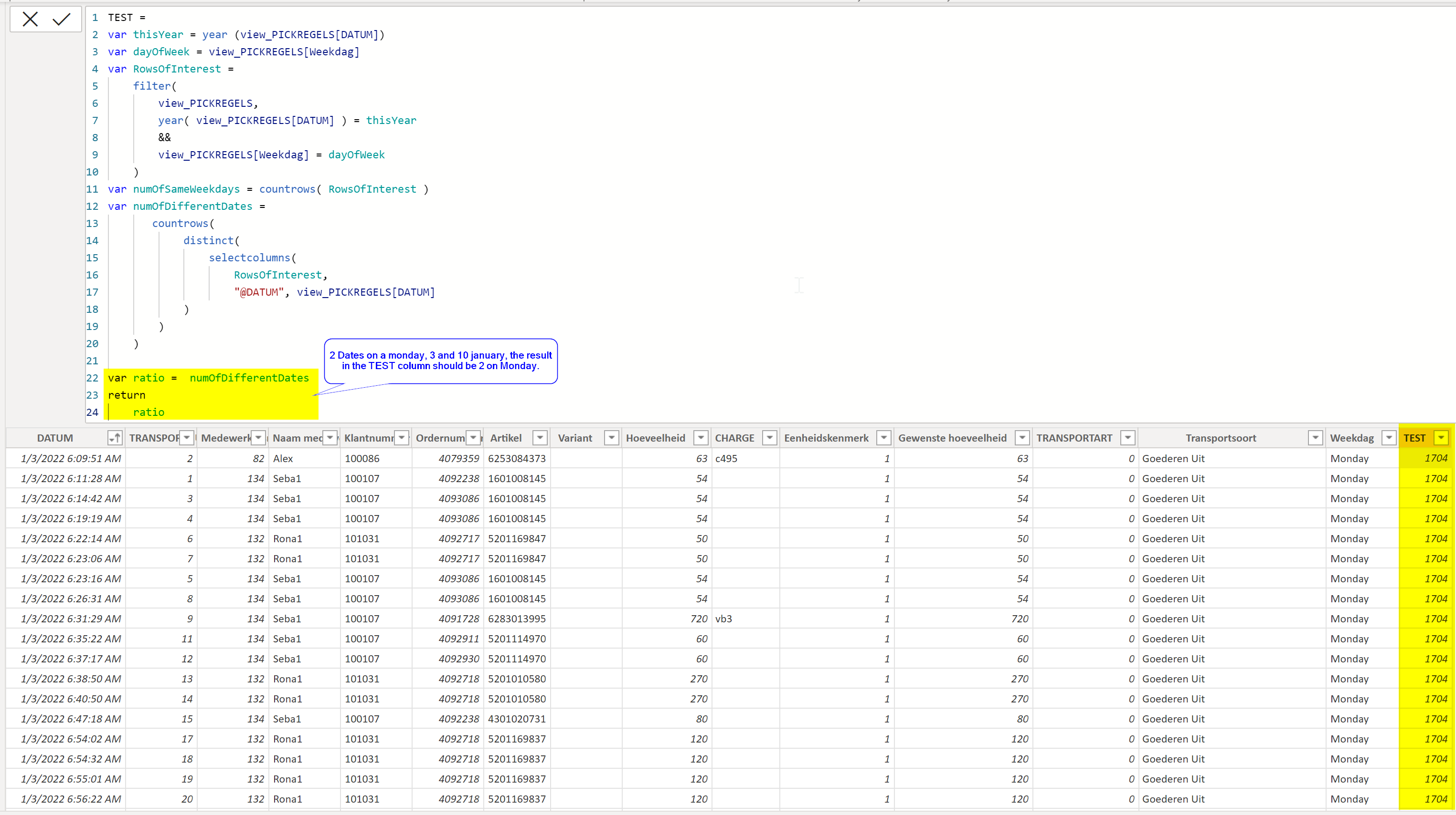 Solved: DAX Calculate Countrows, average per Year per Week ...