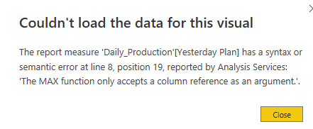 Solved: Return Error on measure - Microsoft Fabric Community