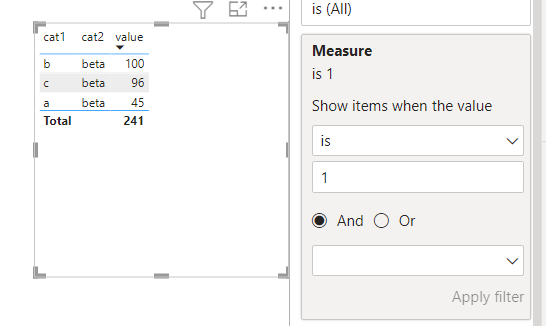 Solved: Static Filter for Dynamic Categories - Microsoft Fabric Community