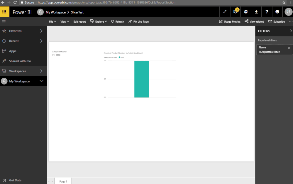 Can you create a report default view but still view the rest of the data via a filter_1_2.gif