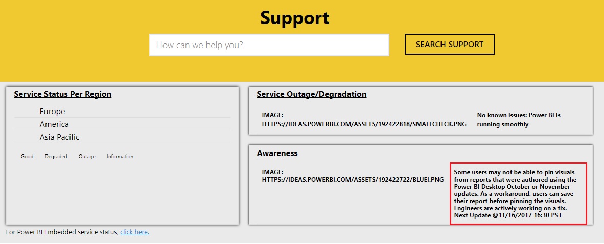 Can't Pin Visualization to Dashboard but Pinning W... - Microsoft ...