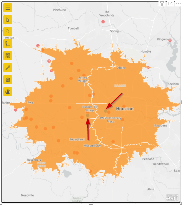 ARCGIS drive time layers not overlapping - Microsoft Fabric Community