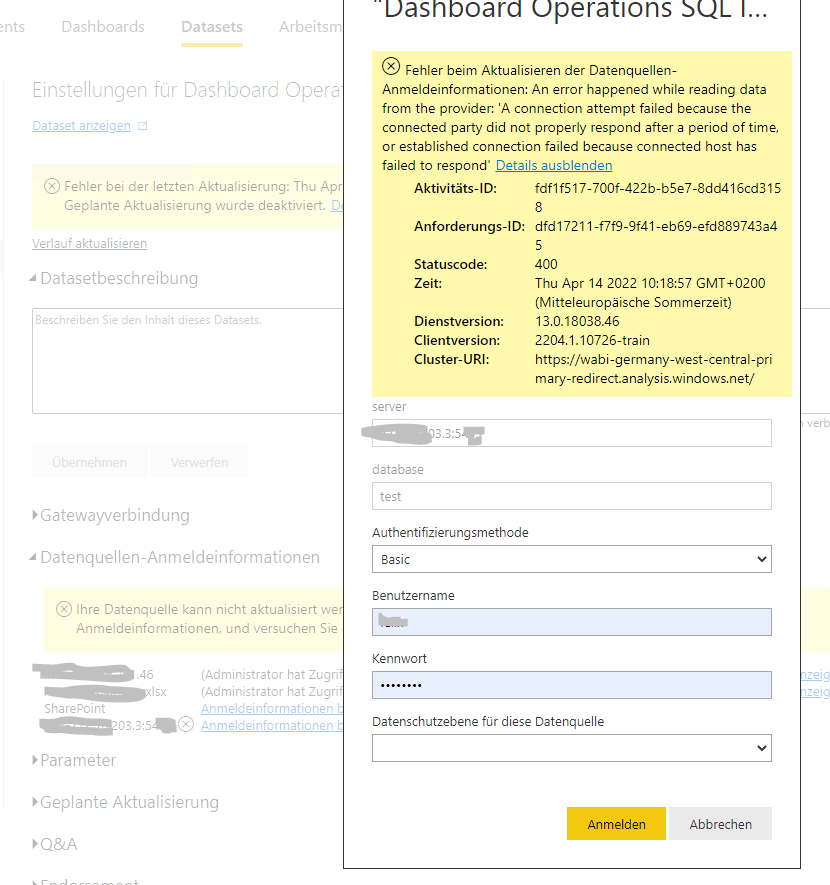 Error connecting PostgreSQL user login