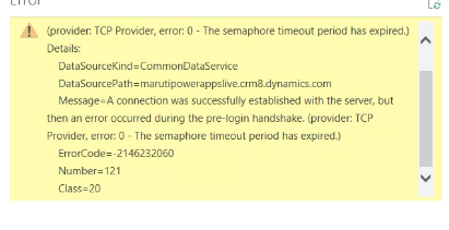 Pre- login handshake error while connecting to dat... - Microsoft ...