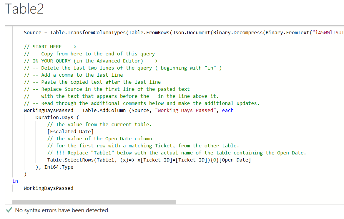 Solved: Working Days Between Two dates in two Tables - Microsoft Fabric ...