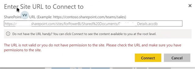 Getting Error while connecting through SharePoint ... - Microsoft ...