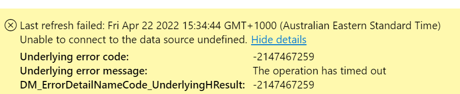 Power BI report is not refreshing in the Power BI ... - Microsoft ...