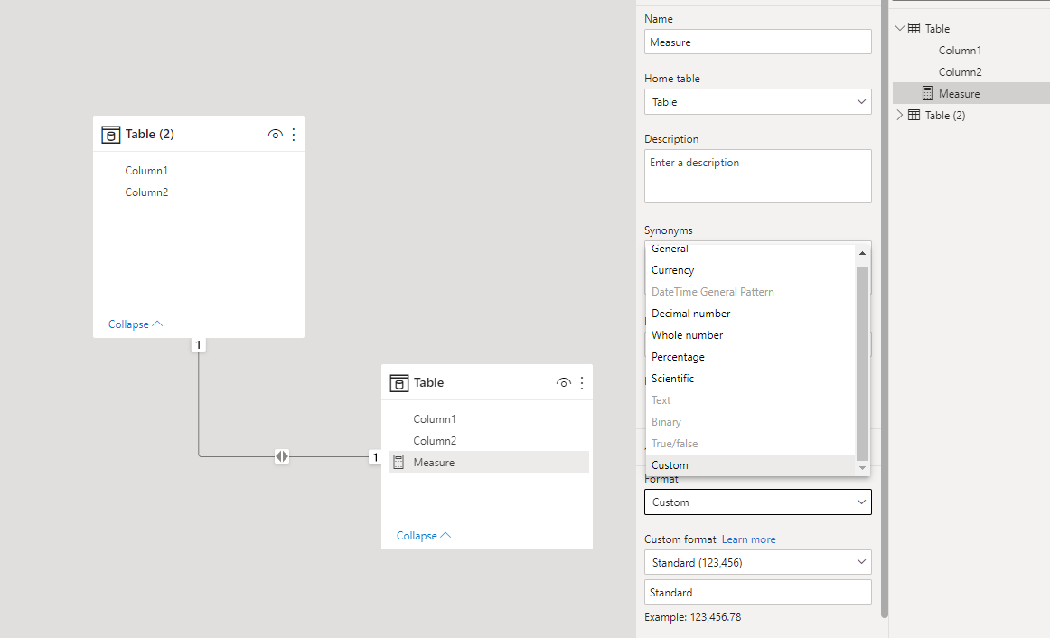 BUG - Custom Format can't be selected - Microsoft Fabric Community