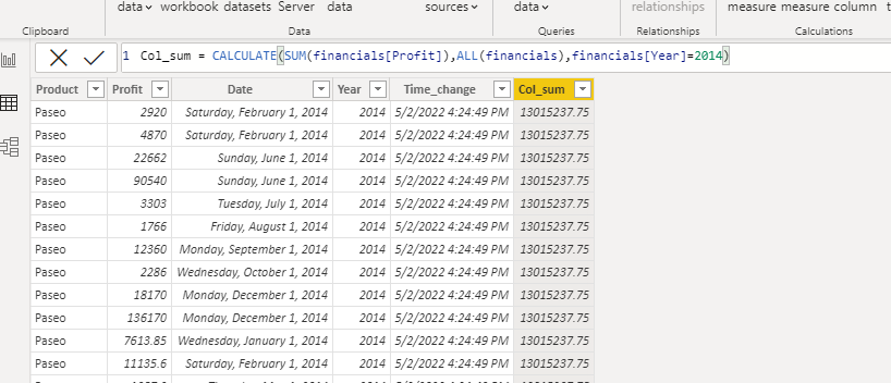 Solved: Fixed or static column in table - Microsoft Fabric Community