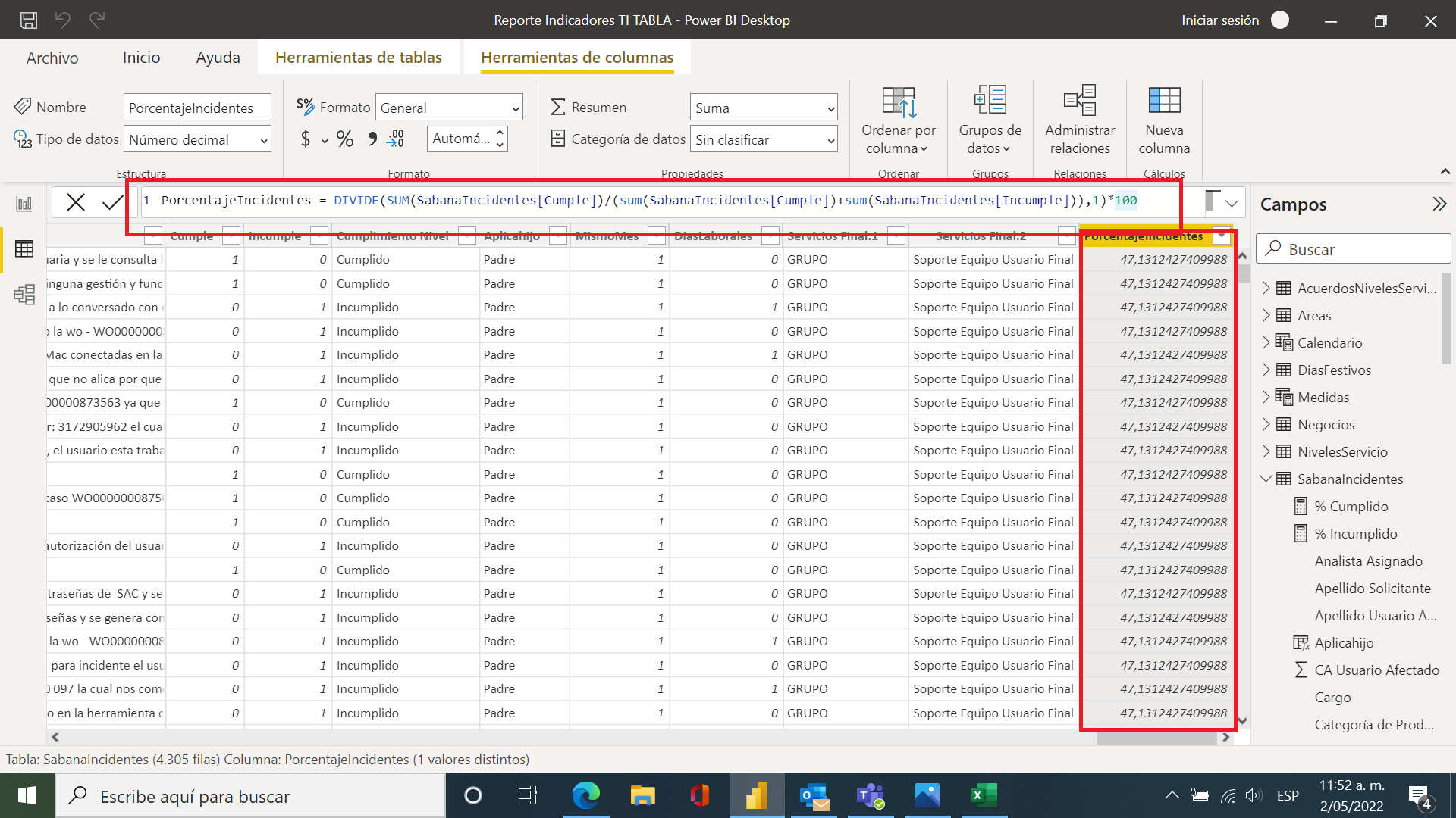 Problem with Calculated Column - Microsoft Fabric Community
