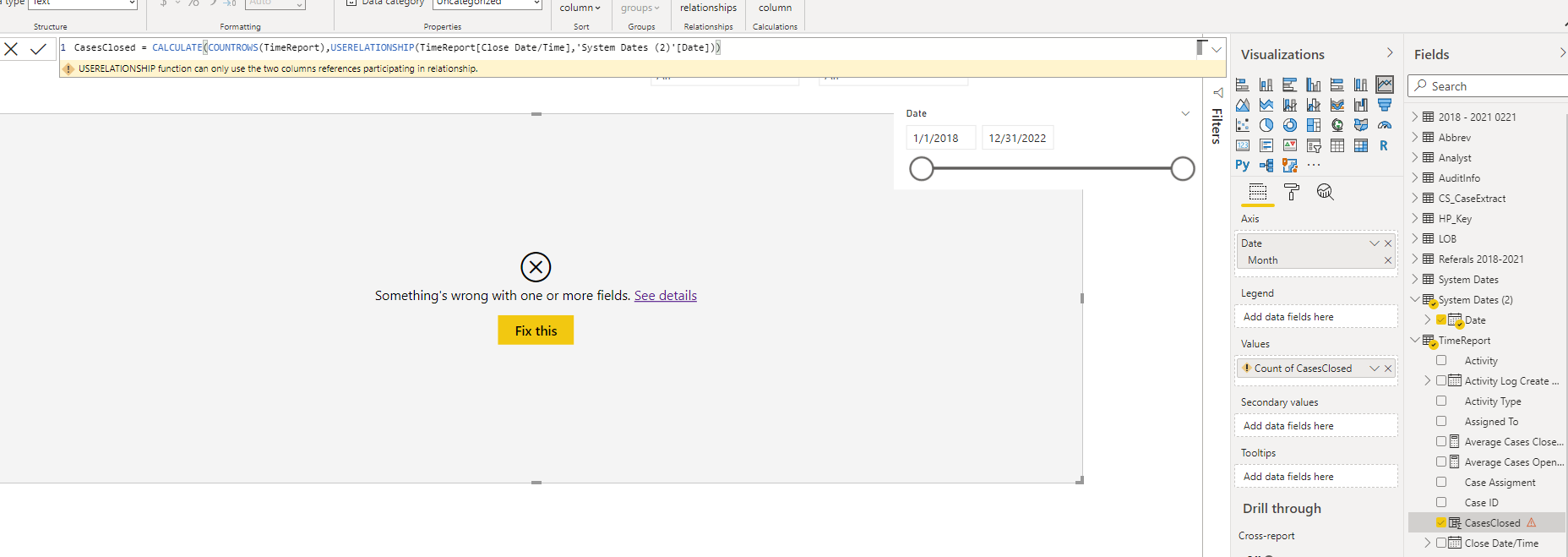 multiple dates on axis - Microsoft Fabric Community