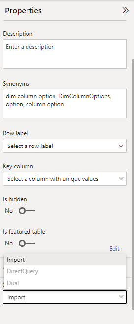 Loading a Dimension Table as a direct query - Microsoft Fabric Community