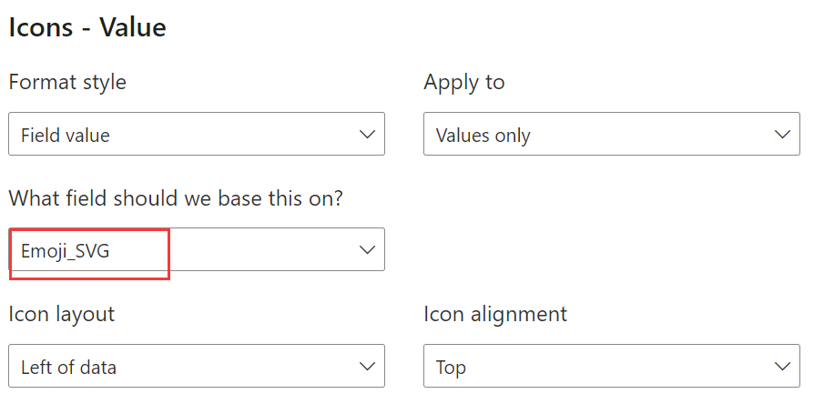 Add Emoji to Conditional Formating Icon - Microsoft Fabric Community