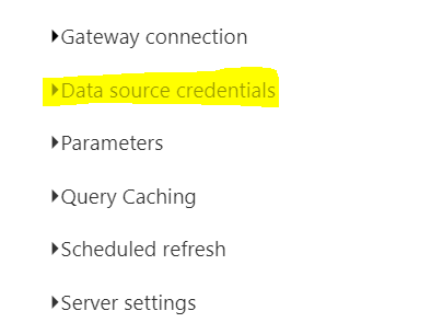 Data Source Credentials Graded Out - Microsoft Fabric Community