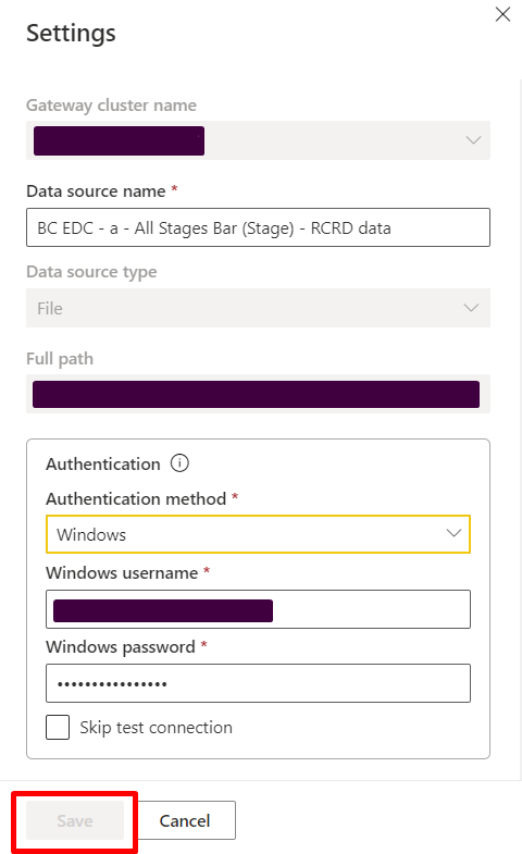 Solved: Unable to change credentials on a data source - Microsoft ...
