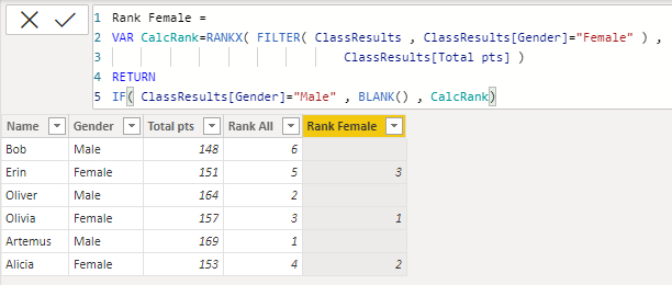 Solved: Filter a table then rank - Microsoft Fabric Community