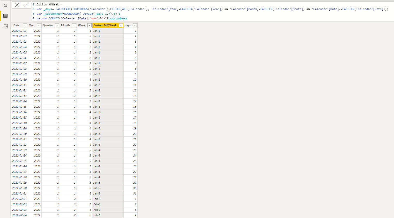 Solved: Weeknum format customised - Microsoft Fabric Community