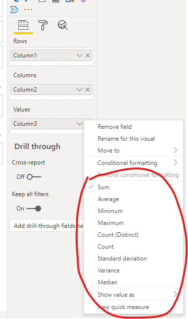 Incorrect total in matrix (no measure used) - Microsoft Fabric Community