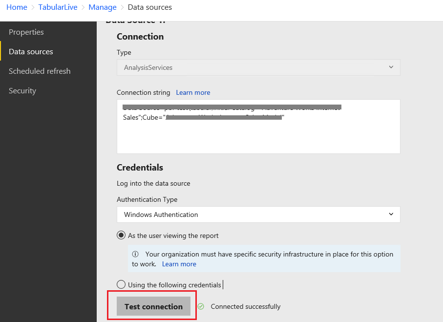 On Premises power bi report server table displays ... - Microsoft ...