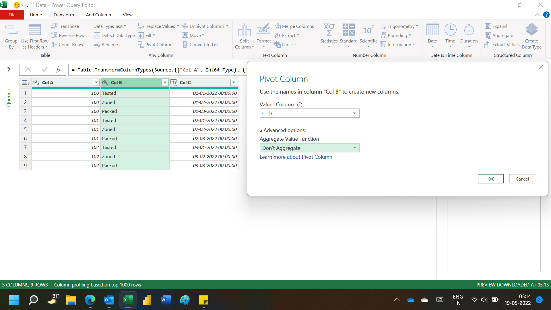 Solved: Make row values as Header - Microsoft Fabric Community