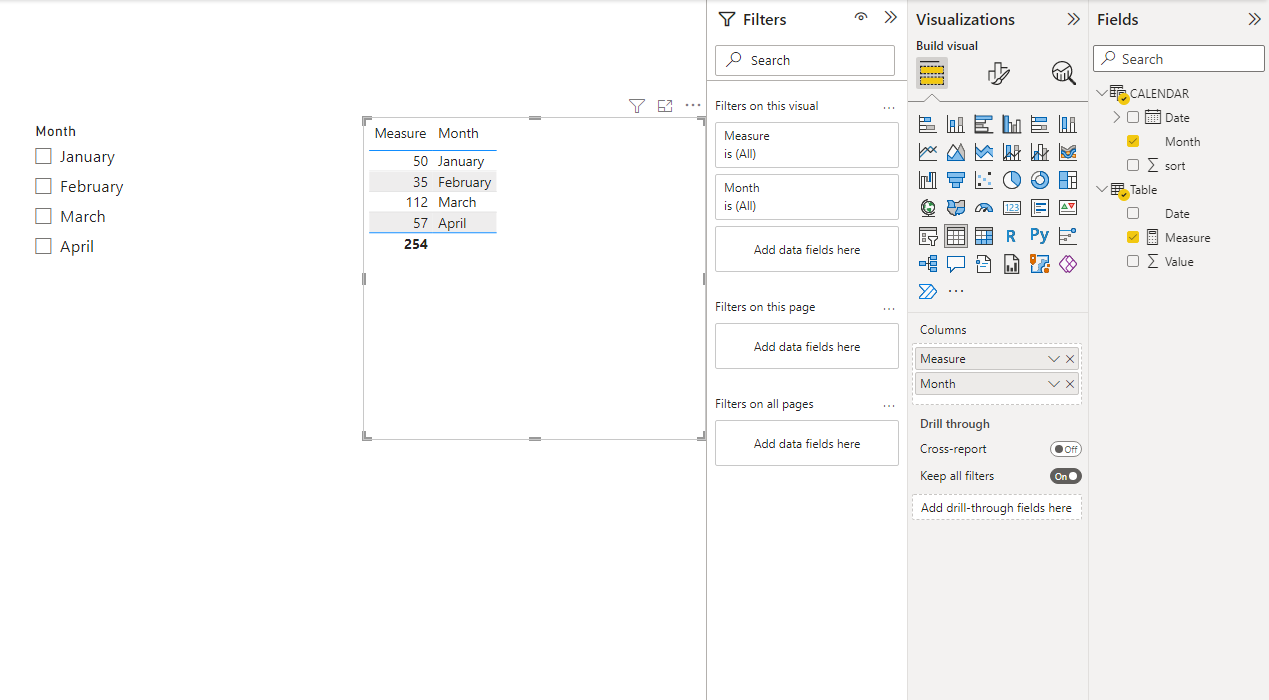 Solved: filtered month and ytd table - Microsoft Fabric Community