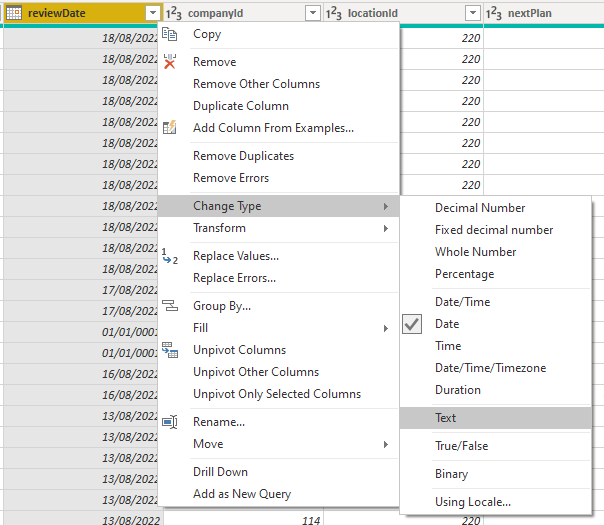 Solved: Change Type from Date to Text - Wrong Date Format - Microsoft ...