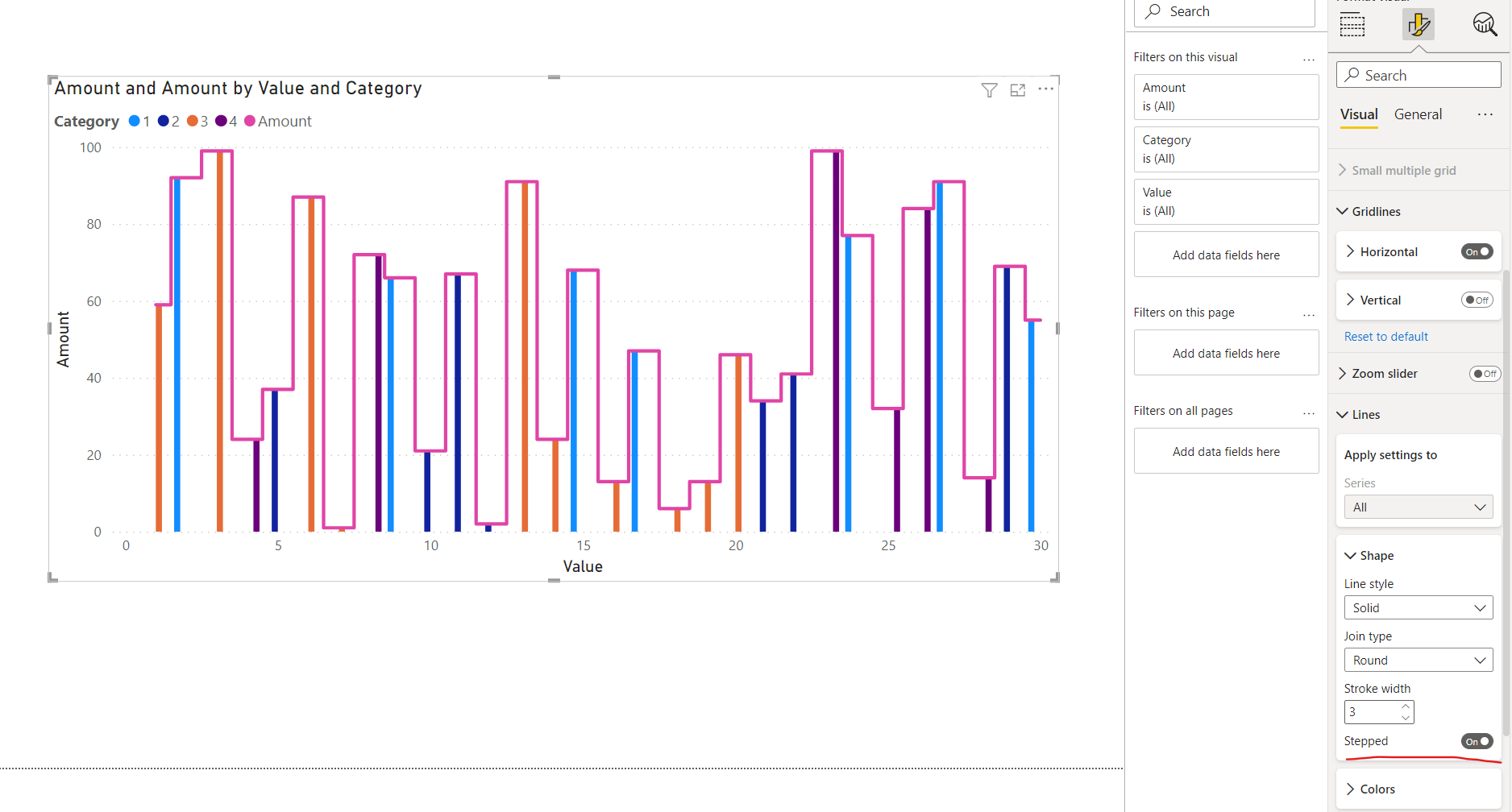 Clustered column and line - Y axis line not workin... - Microsoft ...