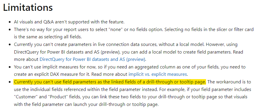 Fix Field Parameter drillthrough - Microsoft Fabric Community