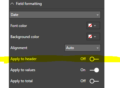 Formatting a Matrix table - Microsoft Fabric Community