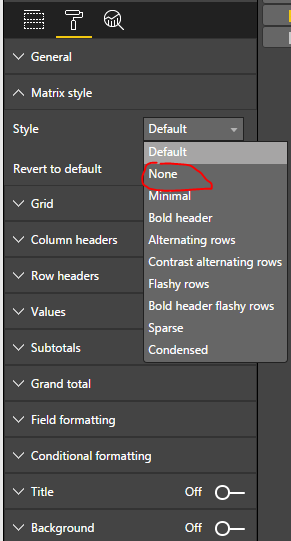 Formatting a Matrix table - Microsoft Fabric Community