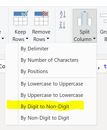 Solved: 'Split' a column or process query to create 2 colu ...