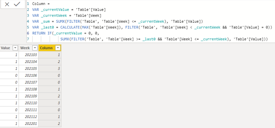 Restart running total in DAX BASED ON MEASURE - Microsoft Fabric Community