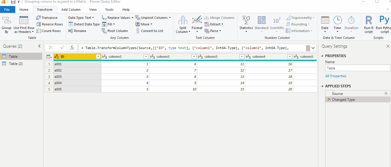 Solved: Grouping colums to expand in a Matrix - Microsoft Fabric Community