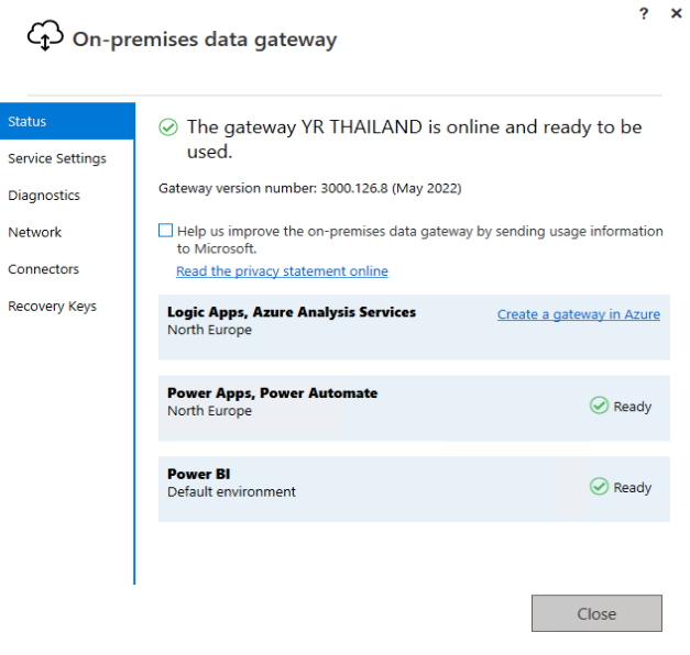 Could not connect Gateway and refresh the data by ... - Microsoft ...