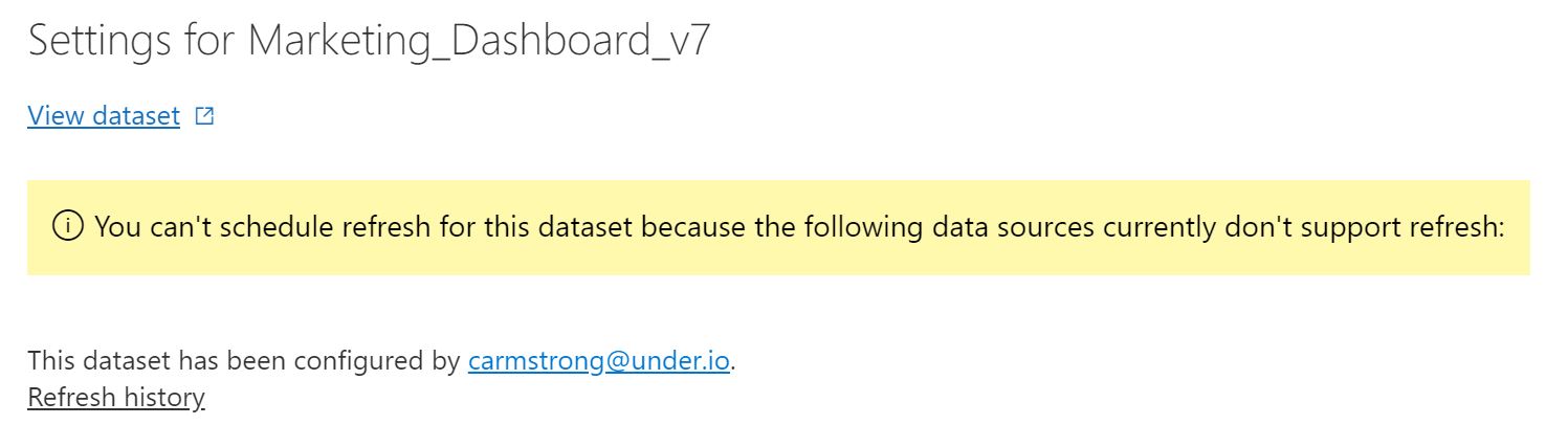 Data source doesn't support resfresh - Microsoft Fabric Community