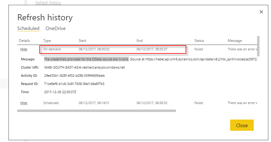 Solved: Refresh Issue - Microsoft Fabric Community