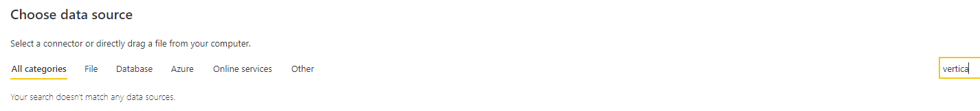 Vertica Connector missing from Dataflow - Microsoft Fabric Community