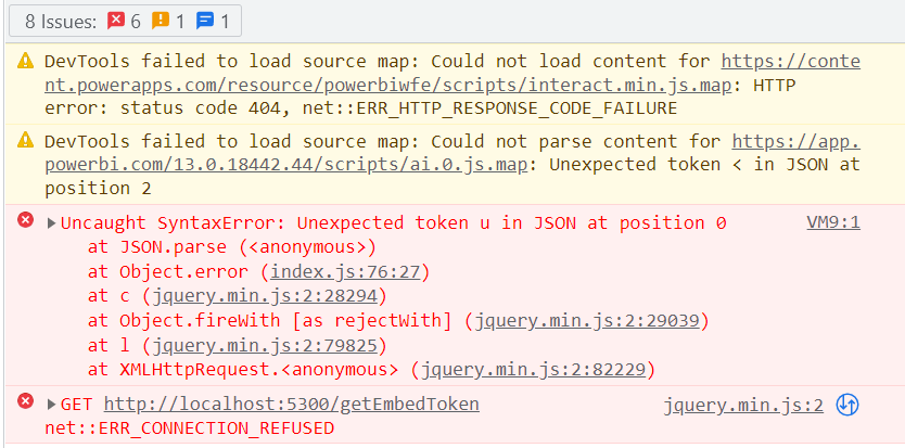 power bi api javascript 'TypeError: Cannot read pr... - Microsoft ...