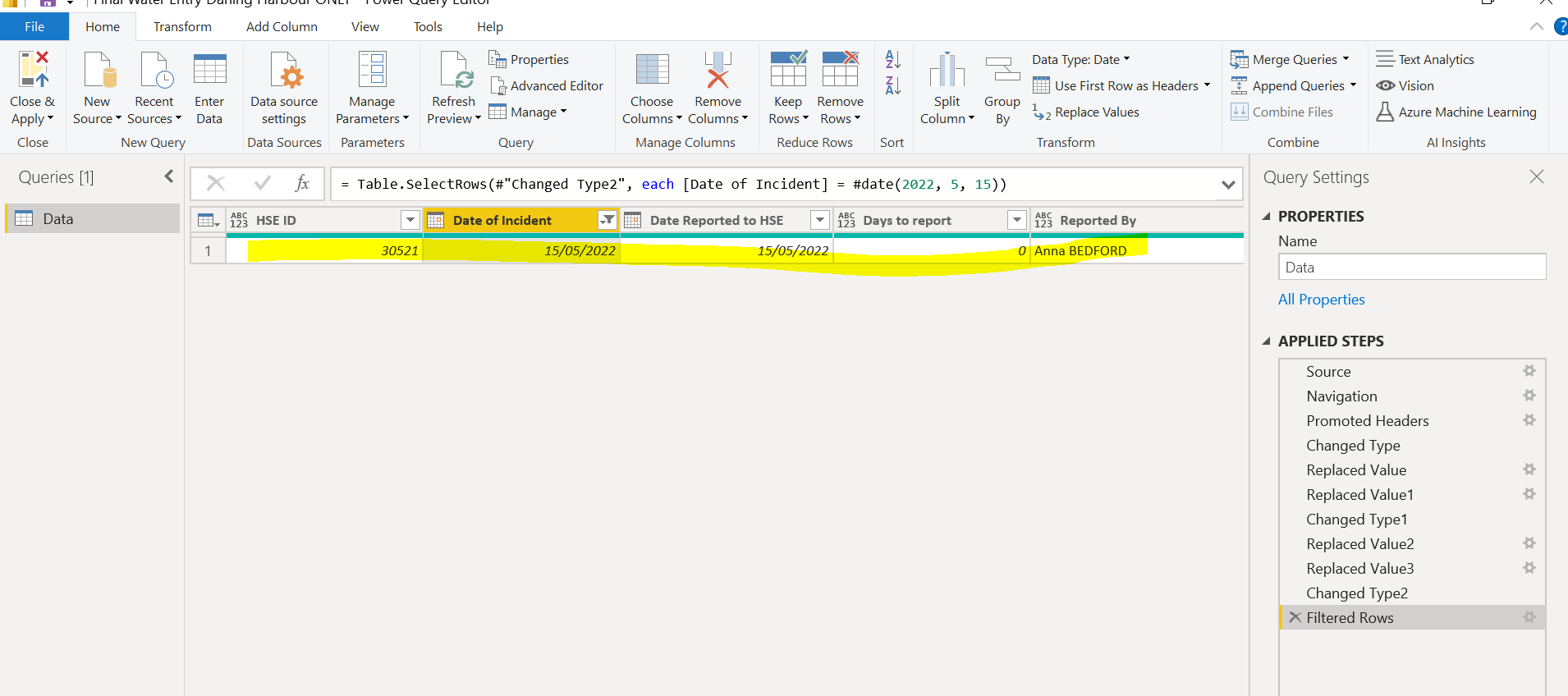 Missing row - Microsoft Fabric Community