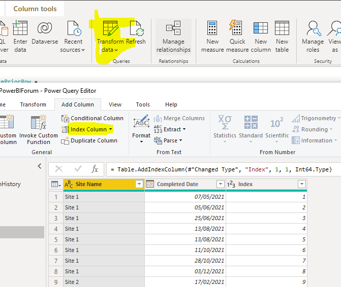 Solved: Date difference in same column with duplicate date ...